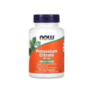 אשלגן ציטראט 99 מ׳׳ג 180 כדורים | NOW Foods Potassium Citrate 99mg