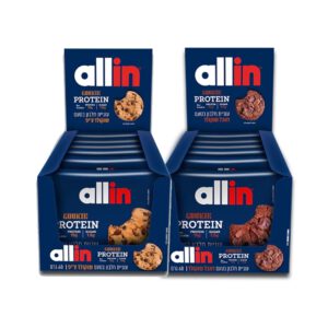 חטיף חלבון עוגיית אולאין 24 יח׳ | Allin Protein Cookies