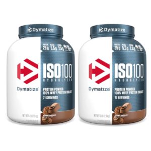 זוג אבקת חלבון דיימטייז איזו 100 2.3 ק”ג | Dymatize Iso 100